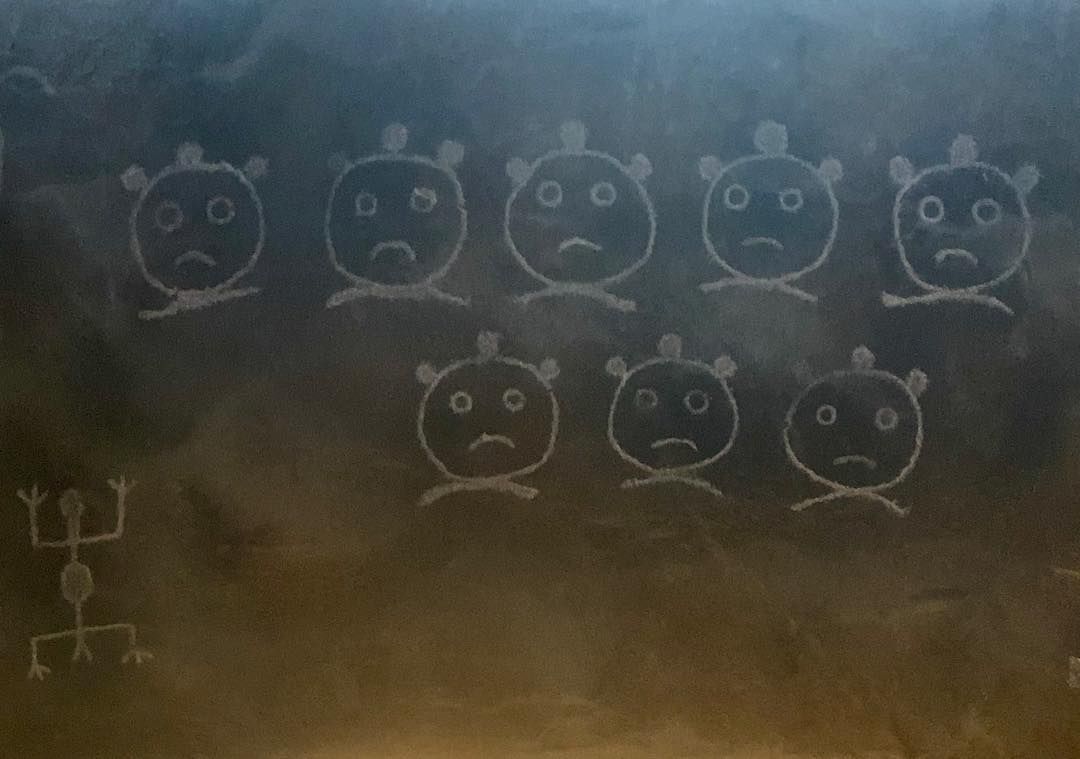 I call this arbitrary crop of Hopi art in the Desert Tower “The Cat’s Last Chance”