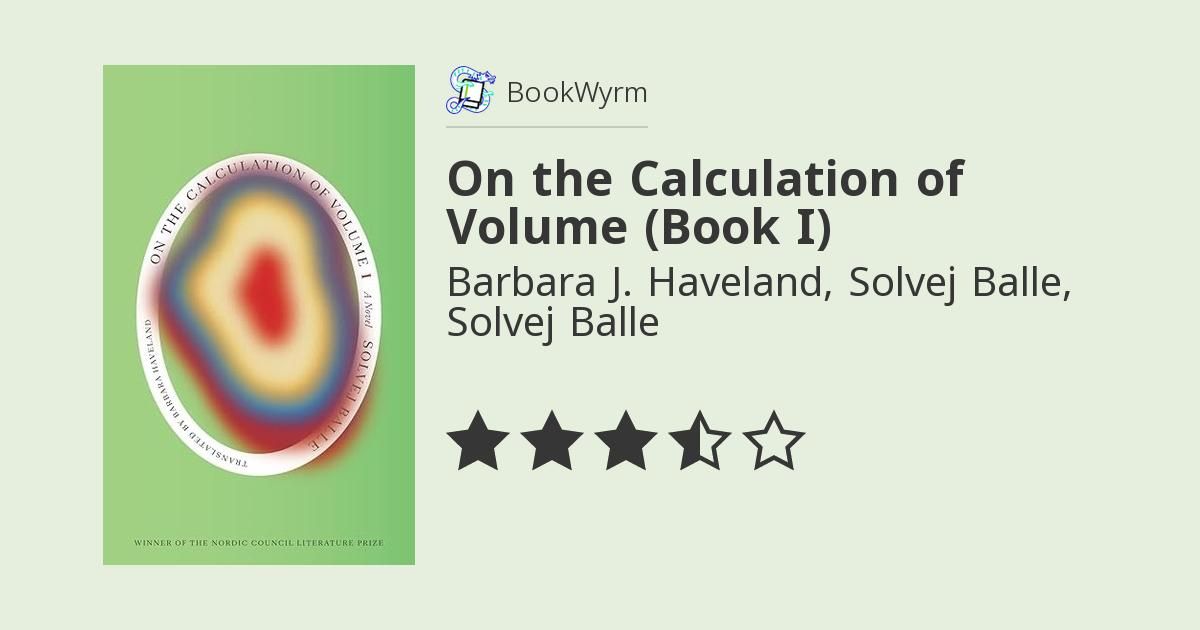 Cover of On the Calculation of Volume (Book I)