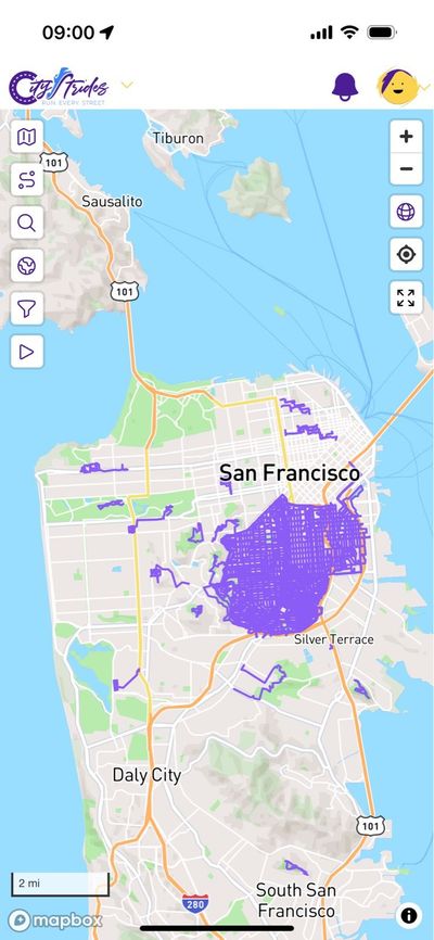 now that i've walked everywhere i can reach without a car at least once, im doing goofy shit like every path in dolores park