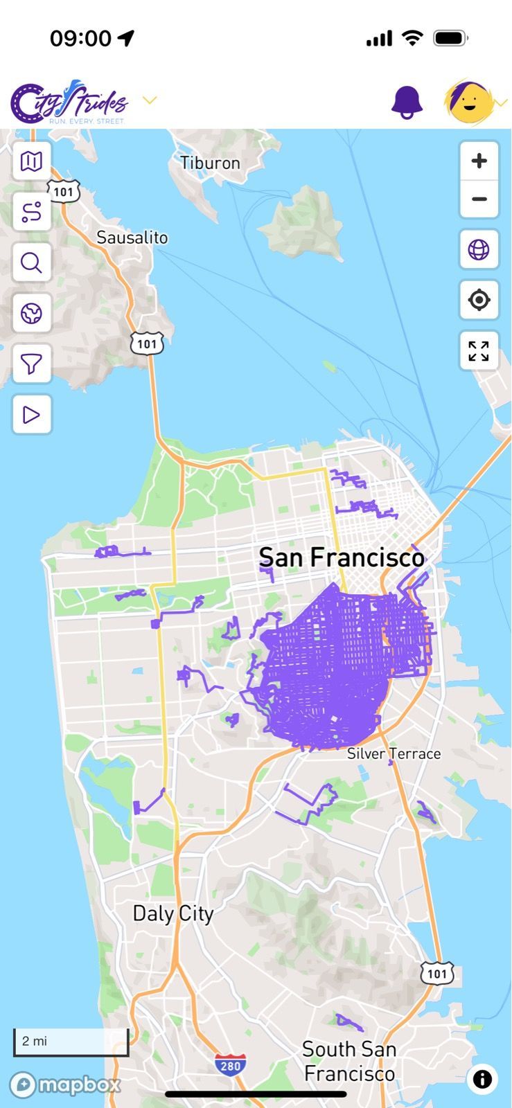 now that i've walked everywhere i can reach without a car at least once, im doing goofy shit like every path in dolores park