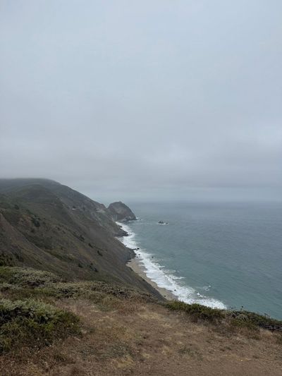 Whale watching from the Pedro Point Headlands on Foggy afternoon.