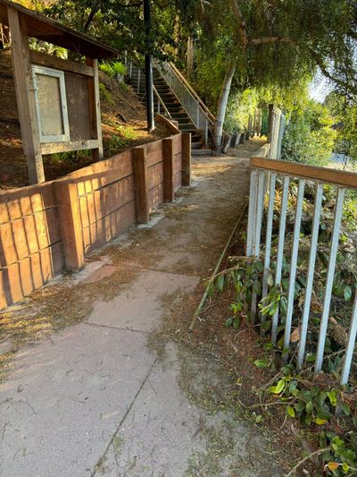all the stairs and a swing!