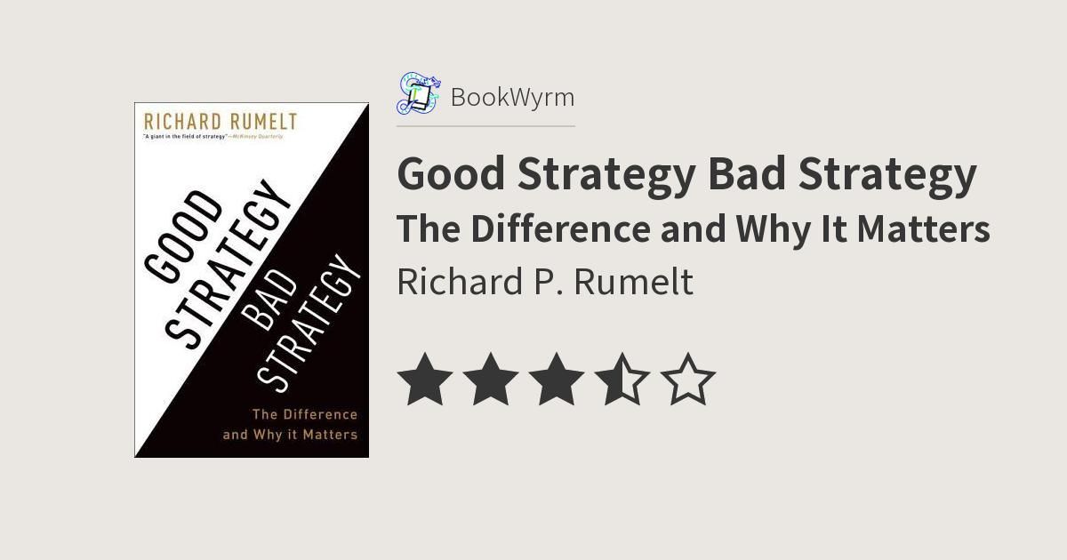 Cover of Good Strategy Bad Strategy