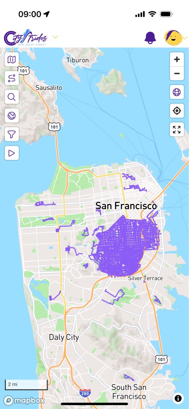now that i've walked everywhere i can reach without a car at least once, im doing goofy shit like every path in dolores park